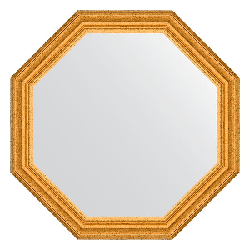 Зеркало Evoform Octagon 67х67 BY 3998 в багетной раме - Состаренное золото 67 мм