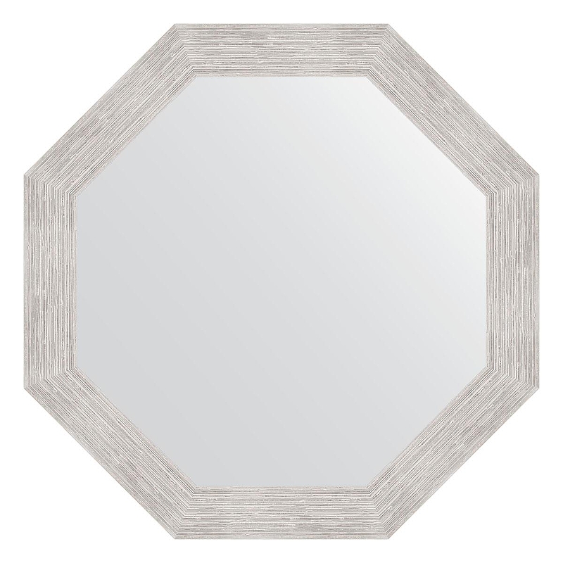 Зеркало Evoform Octagon 67х67 BY 6025 в багетной раме - Серебряный дождь 70 мм