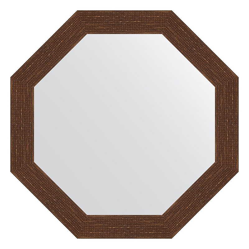 Зеркало Evoform Octagon 67х67 BY 7307 в багетной раме - Мозаика античная медь 70 мм