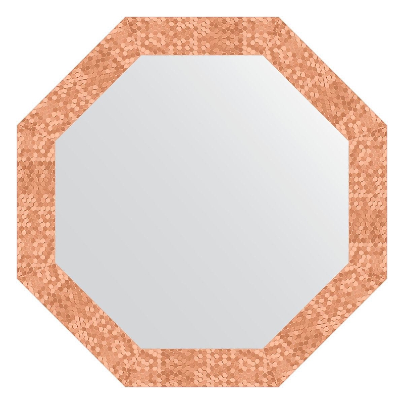 Зеркало Evoform Octagon 67х67 BY 7309 в багетной раме - Соты медь 70 мм