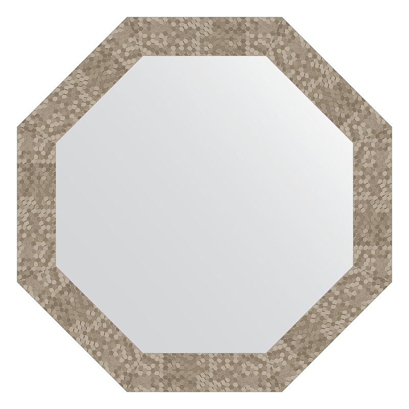 Зеркало Evoform Octagon 67х67 BY 7313 в багетной раме - Соты титан 70 мм