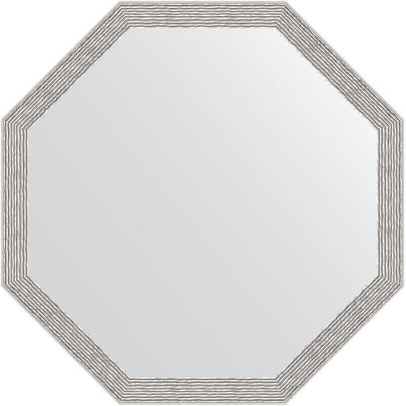 Зеркало Evoform Octagon 68х68 BY 3684 в багетной раме - Волна алюминий 46 мм