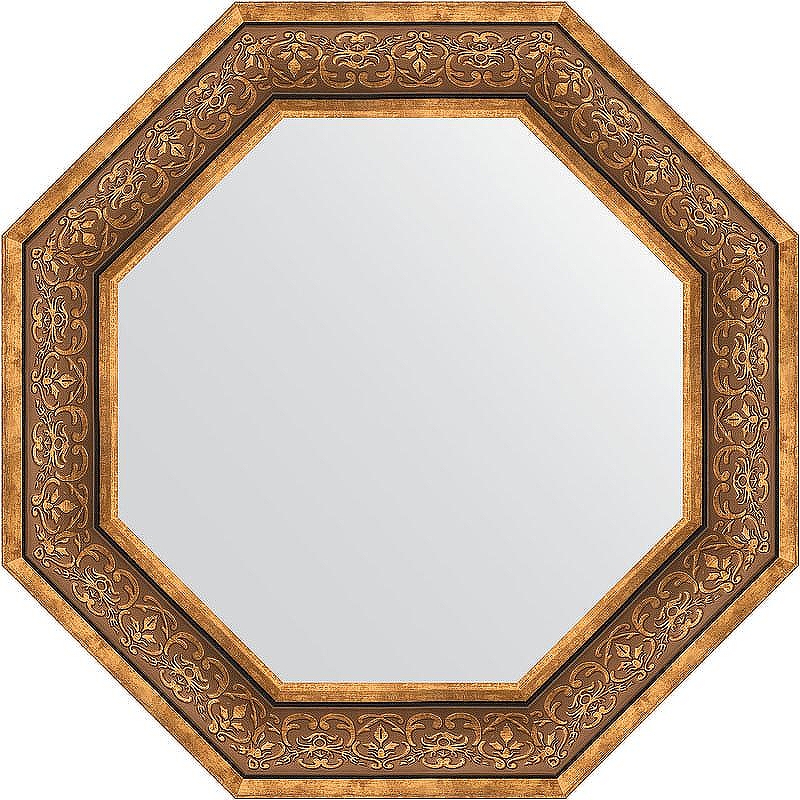 Зеркало Evoform Octagon 69х69 BY 3839 в багетной раме - Вензель бронзовый 101 мм