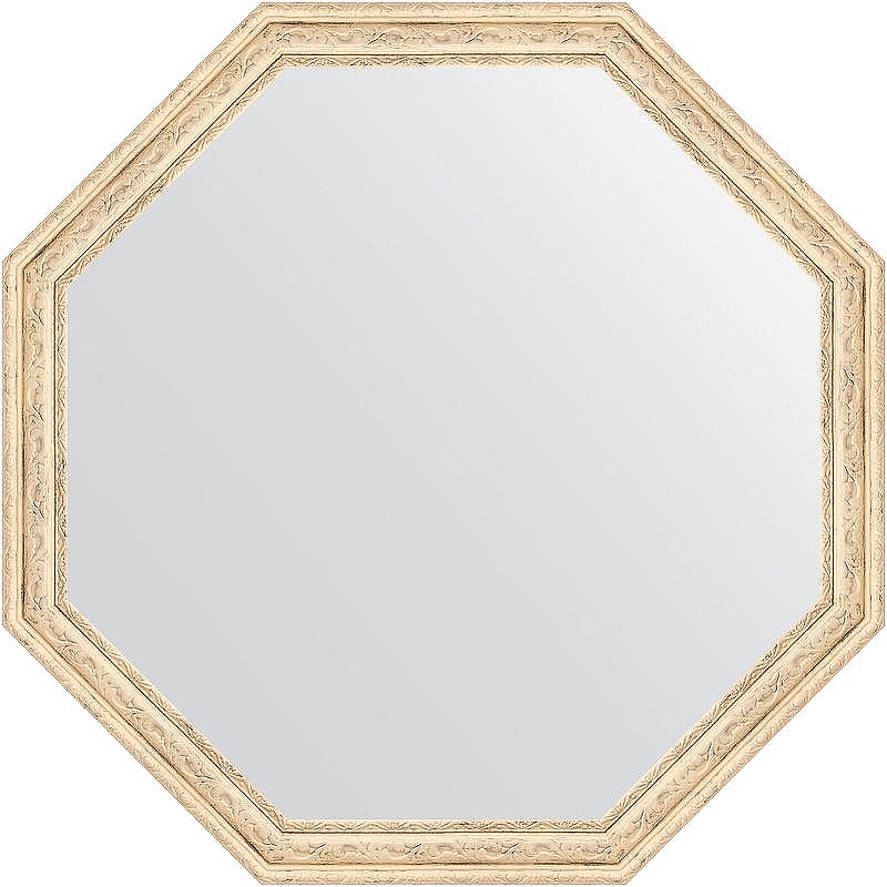 Зеркало Evoform Octagon 70х70 BY 3687 в багетной раме - Слоновая кость 51 мм