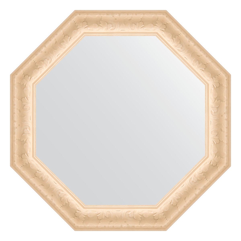 Зеркало Evoform Octagon 70х70 BY 7333 в багетной раме - Старый гипс 82 мм