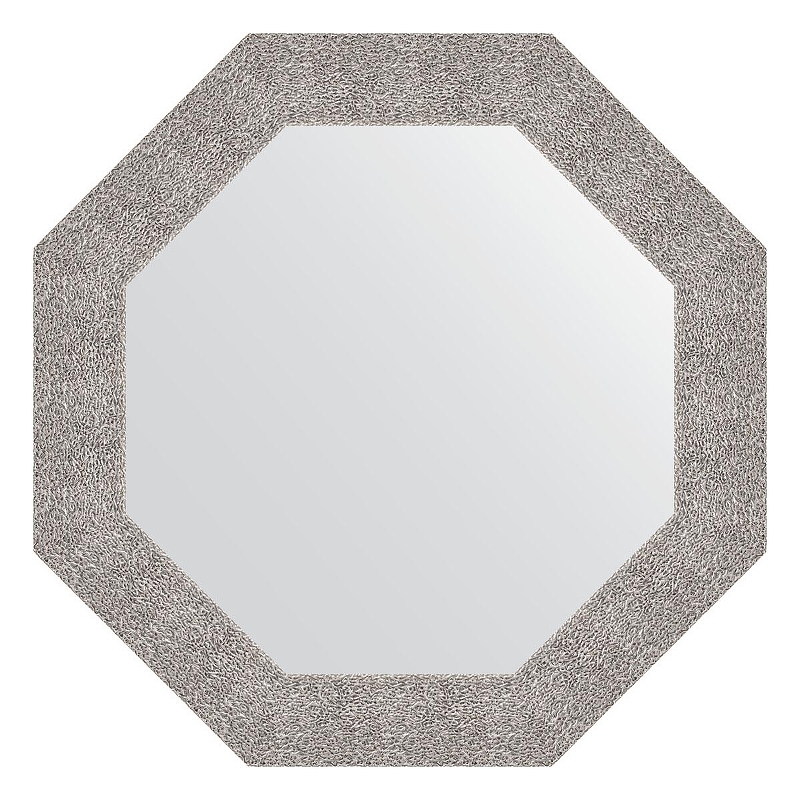 Зеркало Evoform Octagon 71х71 BY 7355 в багетной раме - Чеканка серебряная 90 мм