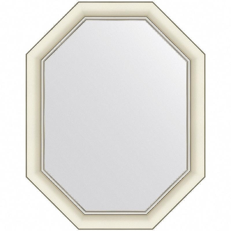 Зеркало Evoform Octagon 71x56 BY 7434 в багетной раме - Белый с серебром 60 мм