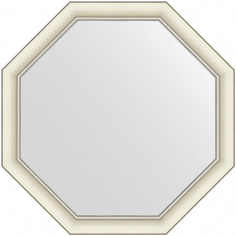 Зеркало Evoform Octagon 71x71 BY 7432 в багетной раме - Белый с серебром 60 мм