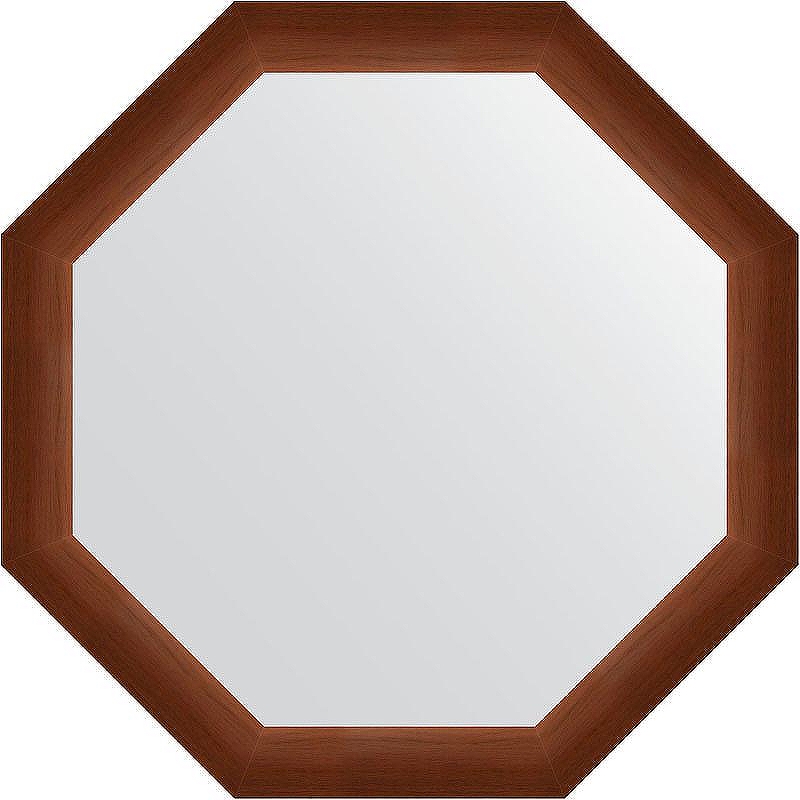 Зеркало Evoform Octagon 72х72 BY 3729 в багетной раме - Орех 65 мм