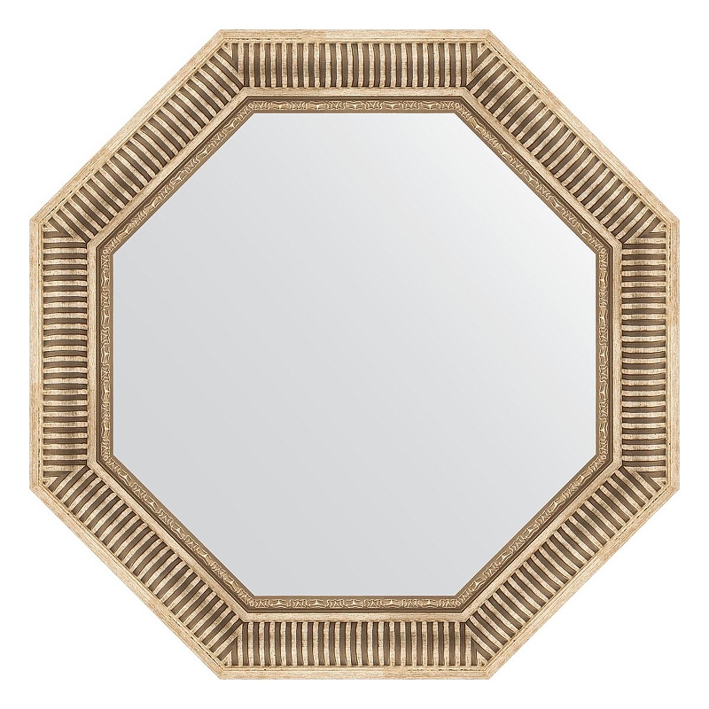 Зеркало Evoform Octagon 72х72 BY 7362 в багетной раме - Серебряный акведук 93 мм