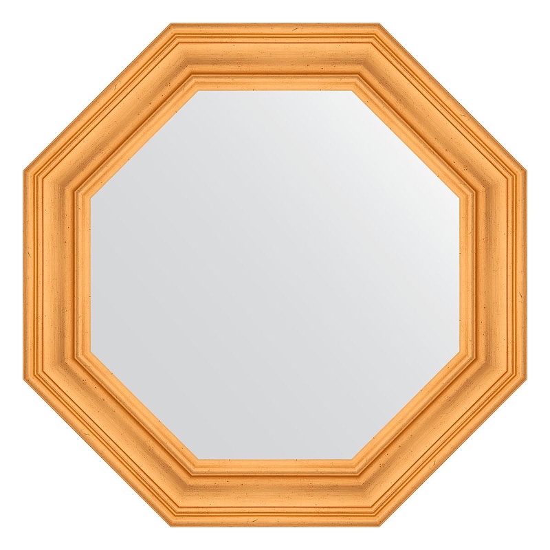 Зеркало Evoform Octagon 74х74 BY 7365 в багетной раме - Травленое золото 99 мм