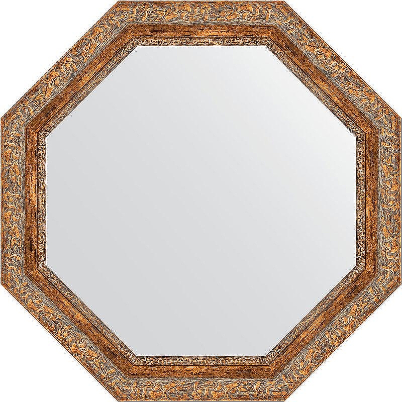 Зеркало Evoform Octagon 75х75 BY 3780 в багетной раме - Виньетка античная бронза 85 мм