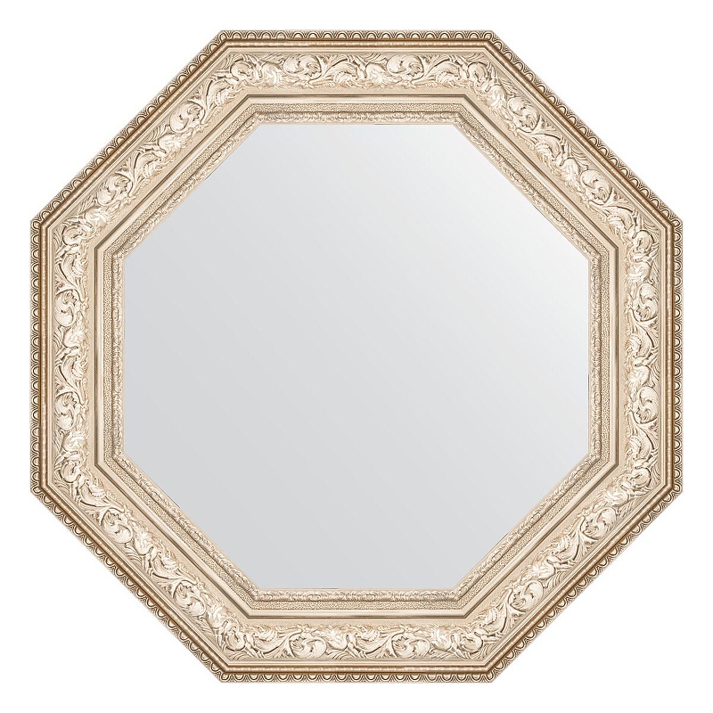 Зеркало Evoform Octagon 75х75 BY 7389 в багетной раме - Виньетка серебро 109 мм
