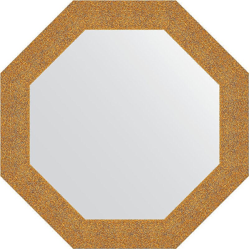Зеркало Evoform Octagon 77х77 BY 3801 в багетной раме - Чеканка золотая 90 мм