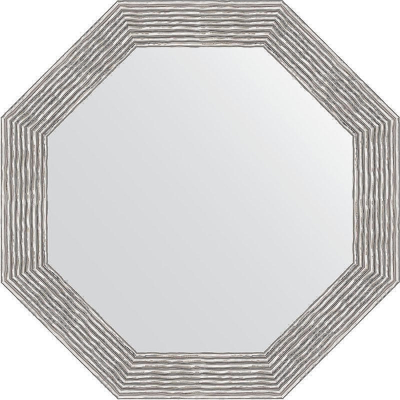 Зеркало Evoform Octagon 77х77 BY 3810 в багетной раме - Волна хром 90 мм