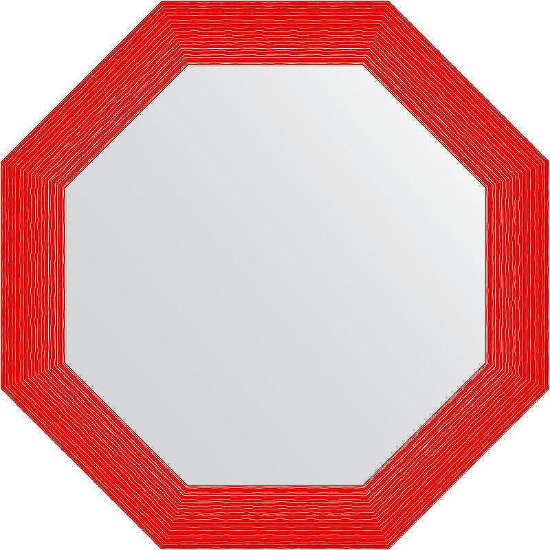 Зеркало Evoform Octagon 77х77 BY 3885 в багетной раме - Красная волна 89 мм