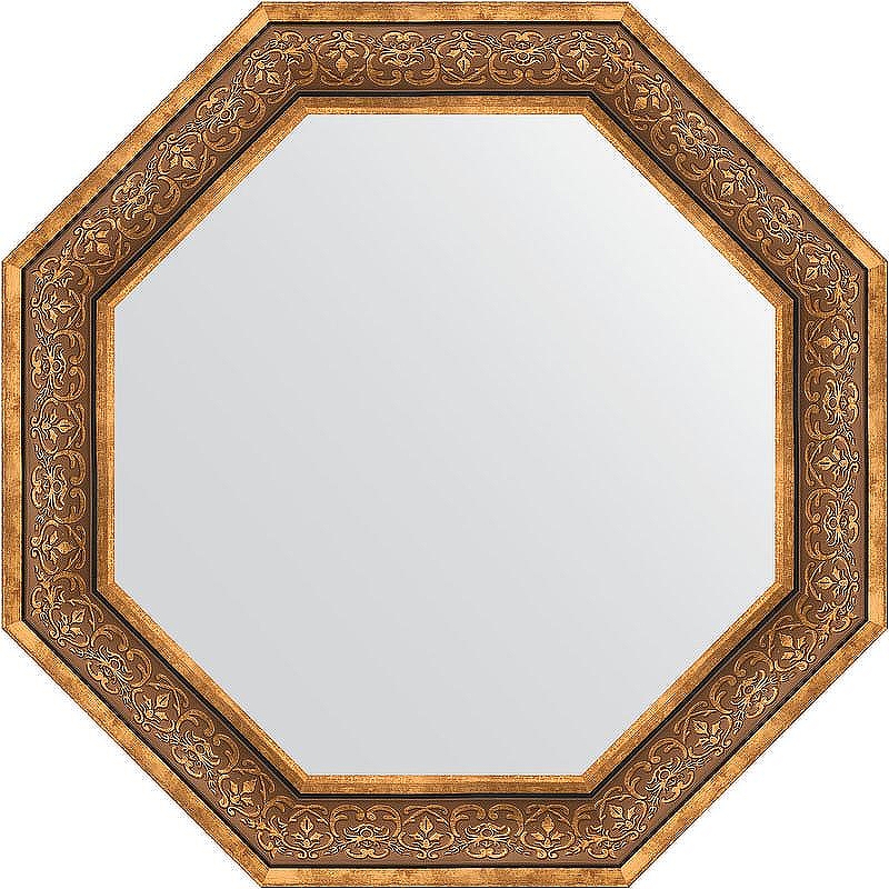 Зеркало Evoform Octagon 79х79 BY 3840 в багетной раме - Вензель бронзовый 101 мм