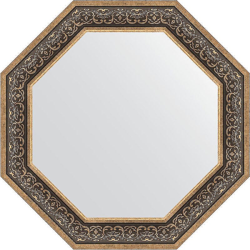 Зеркало Evoform Octagon 79х79 BY 3843 в багетной раме - Вензель серебряный 101 мм