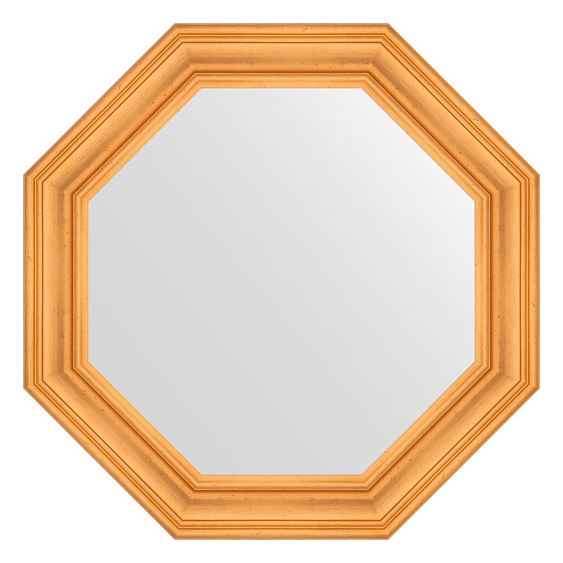 Зеркало Evoform Octagon 79х79 BY 3922 в багетной раме - Травленое золото 99 мм