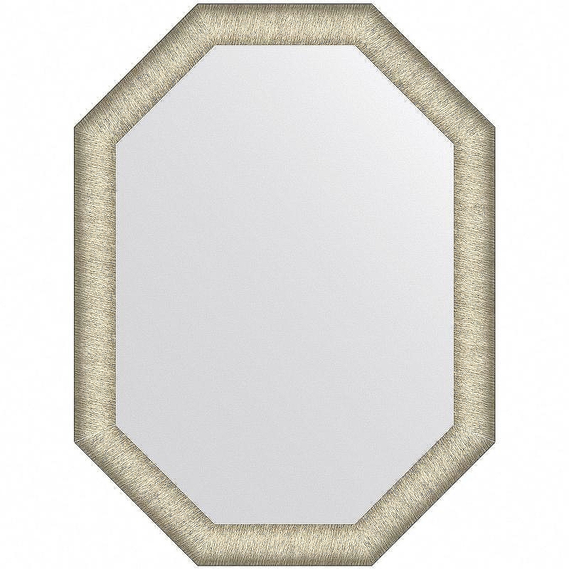 Зеркало Evoform Octagon 80x60 BY 7426 в багетной раме - Брашированное серебро 59 мм
