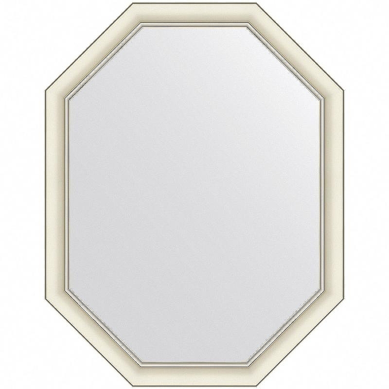 Зеркало Evoform Octagon 91x71 BY 7436 в багетной раме - Белый с серебром 60 мм
