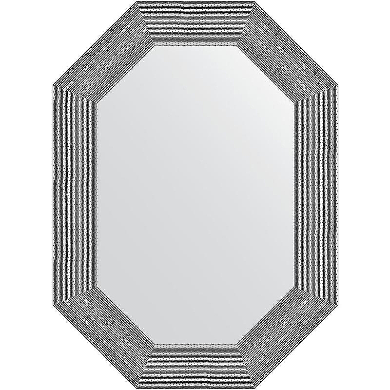 Зеркало Evoform Polygon 76х56 BY 7289 в багетной раме - Серебряная кольчуга 88 мм