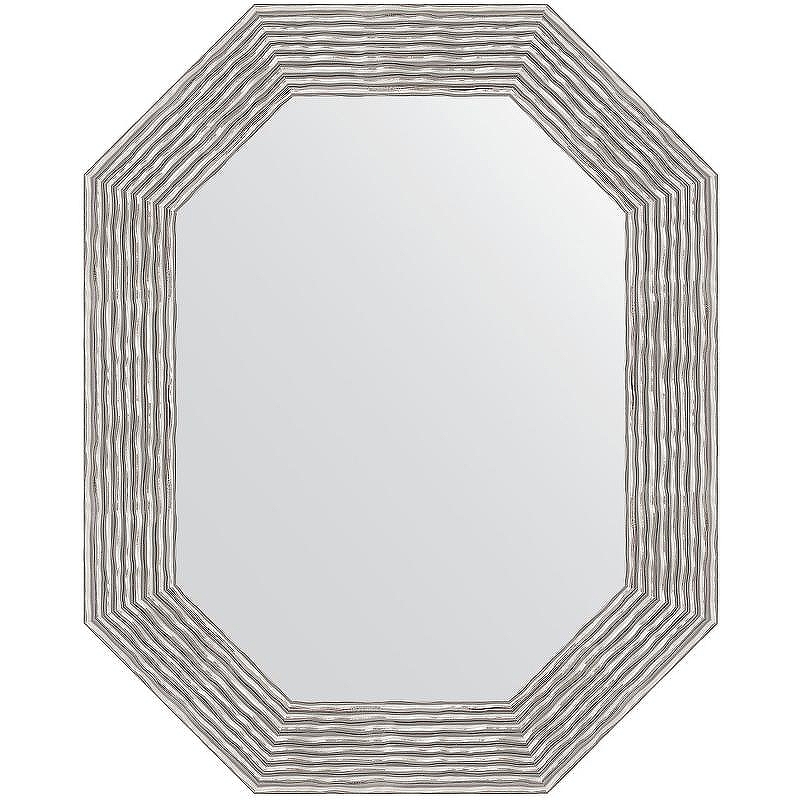 Зеркало Evoform Polygon 76х61 BY 7194 в багетной раме - Волна хром 90 мм