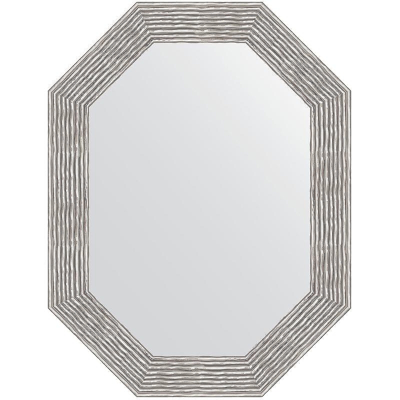 Зеркало Evoform Polygon 86х66 BY 7195 в багетной раме - Волна хром 90 мм