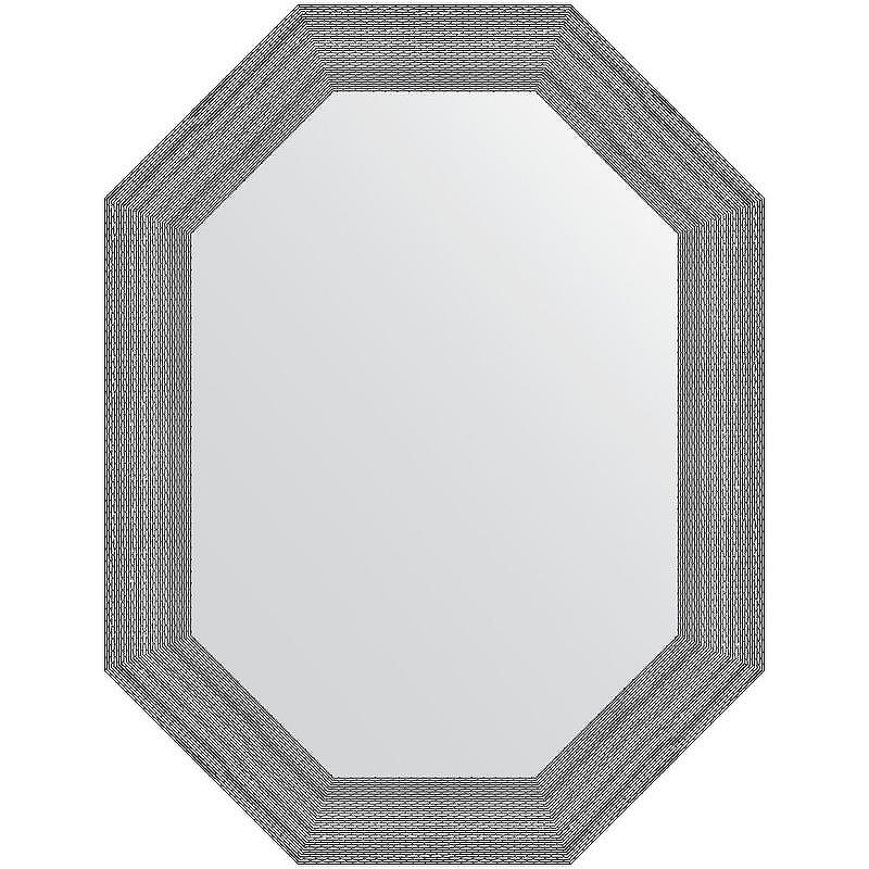Зеркало Evoform Polygon 86х66 BY 7291 в багетной раме - Серебряная кольчуга 88 мм