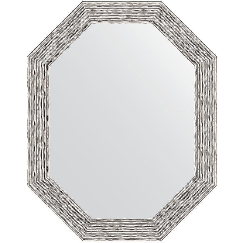 Зеркало Evoform Polygon 96х76 BY 7196 в багетной раме - Волна хром 90 мм