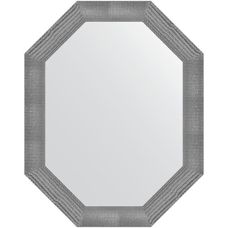 Зеркало Evoform Polygon 96х76 BY 7292 в багетной раме - Серебряная кольчуга 88 мм