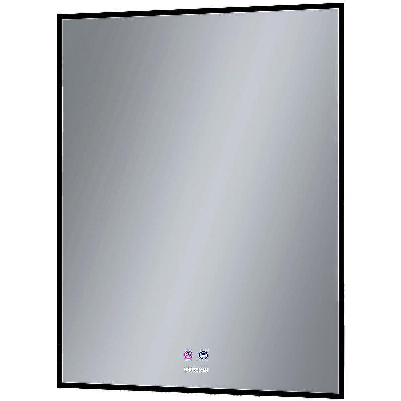 Зеркало Grossman Pragma-норма Black 60 1860802 с подсветкой цвет Черный с сенсорным выключателем и подогревом