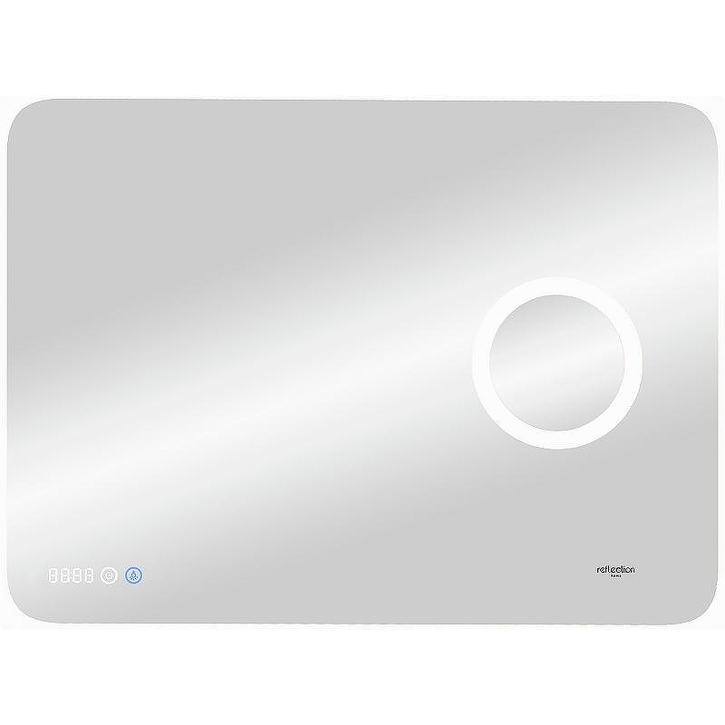 Зеркало Reflexion Point 800х700 RF4513PT с подсветкой с сенсорным выключателем, диммером и часами