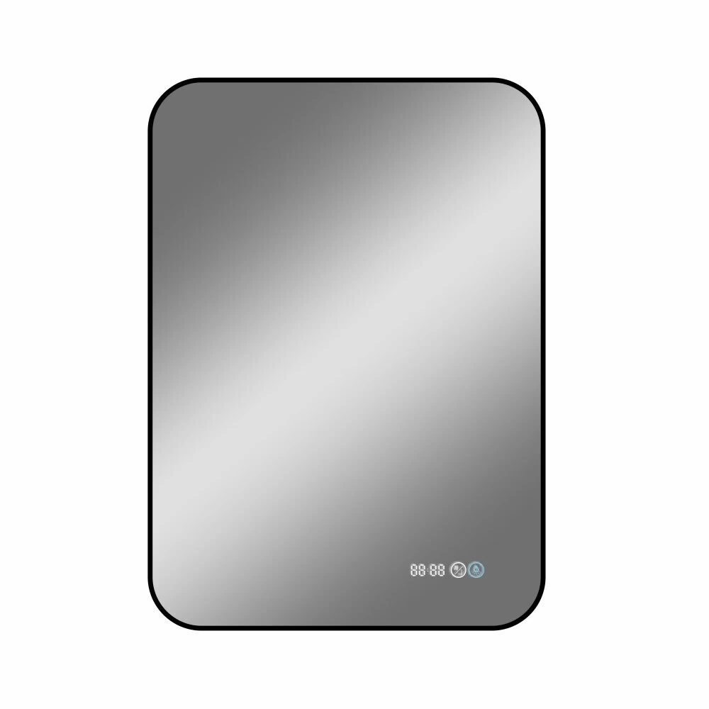 Зеркало с подсветкой прямоугольное 50х70 см с часами Continent Caseiro Led (ЗЛП5050)