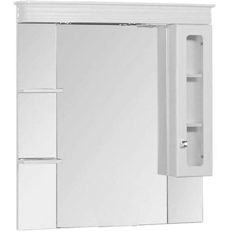 Зеркало со шкафом Aquanet Греция 110 R 171544 с подсветкой Белое Swarovski