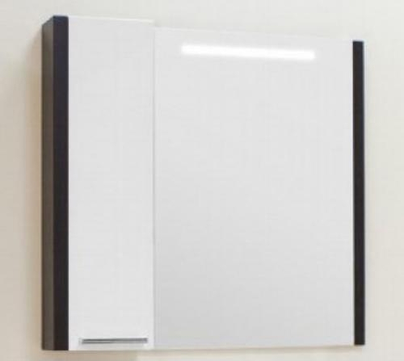 Зеркало со шкафом Aquaton Брайтон 100 1A176702BR500 Белое/Венге