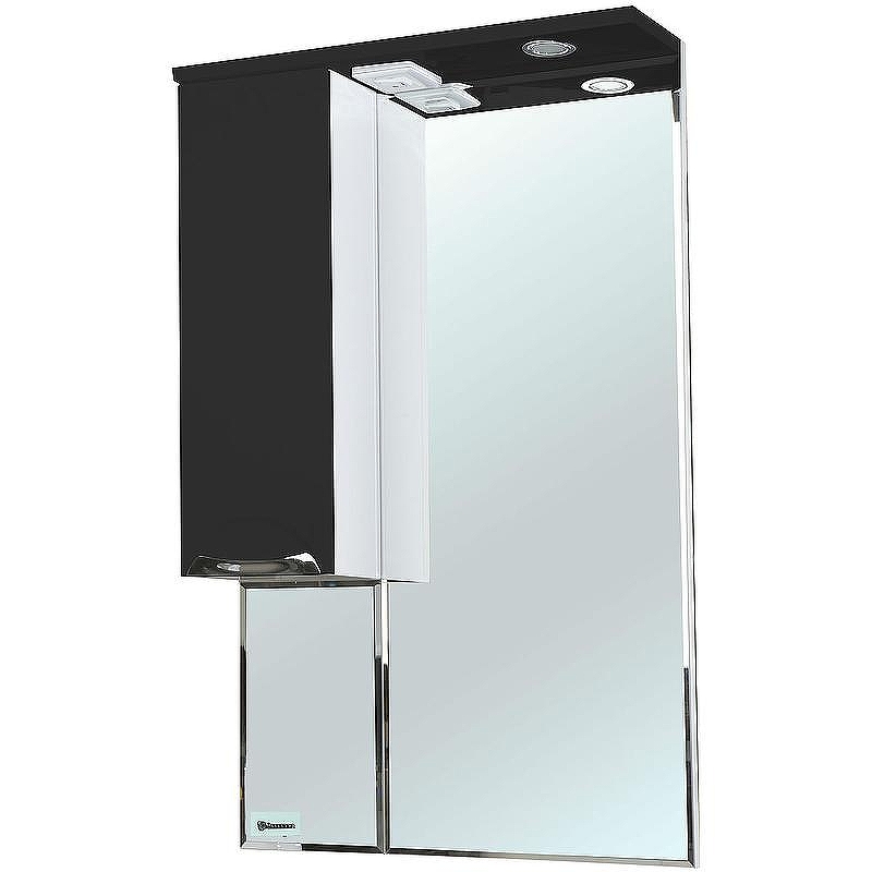 Зеркало со шкафом Bellezza Альфа 65 L 4618810002044 с подсветкой Белое Черное