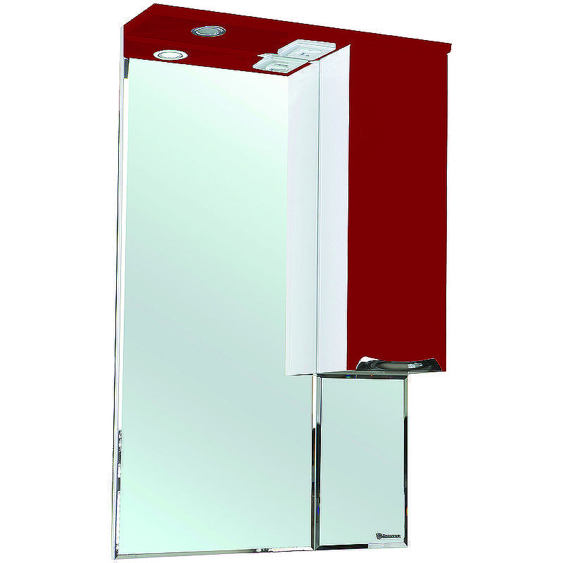 Зеркало со шкафом Bellezza Альфа 65 R 4618810001030 с подсветкой Белое Красное