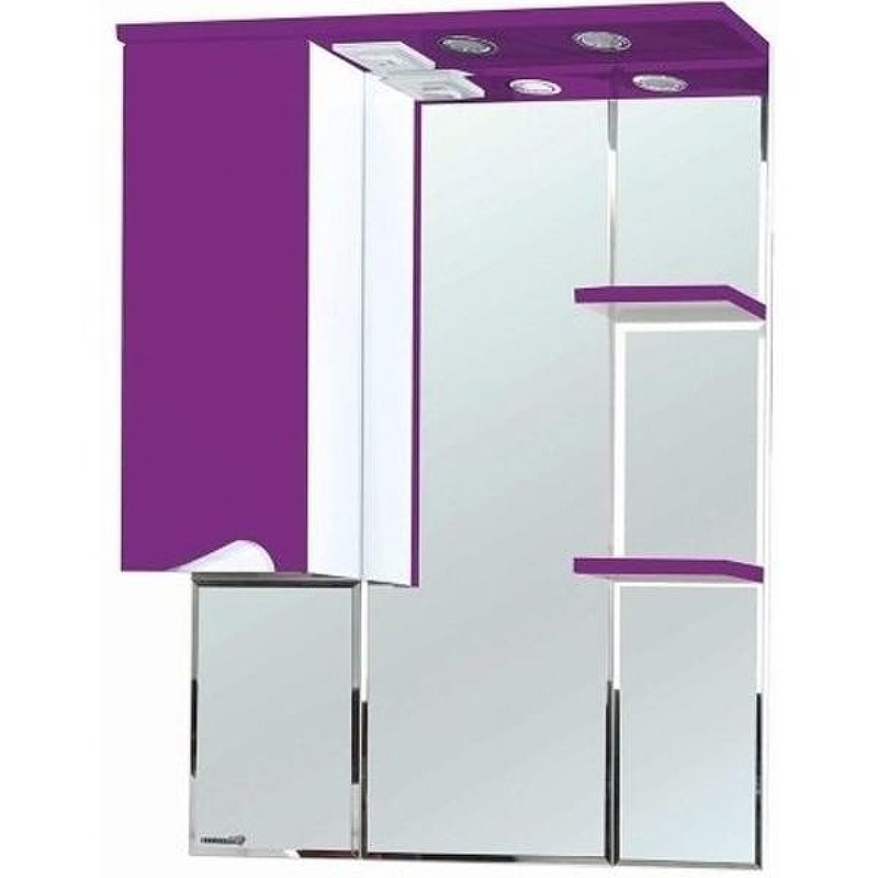 Зеркало со шкафом Bellezza Эйфория 80 L 4619113002410 с подсветкой Фиолетовое