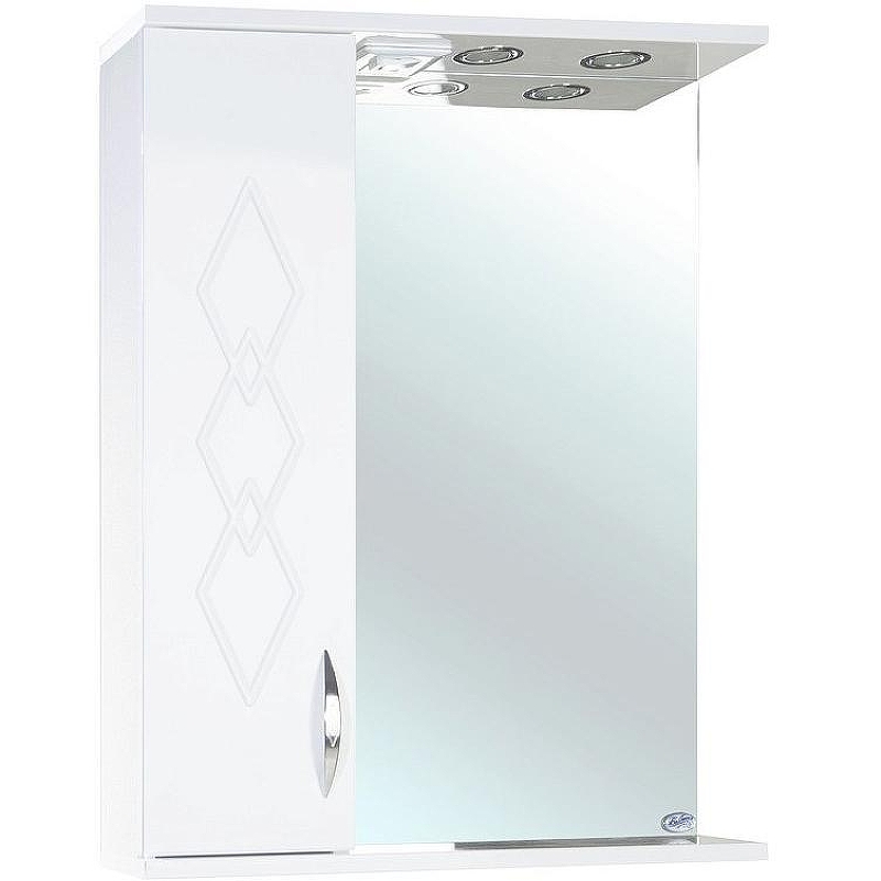 Зеркало со шкафом Bellezza Элеганс 65 L 4618610522018 с подсветкой Белое