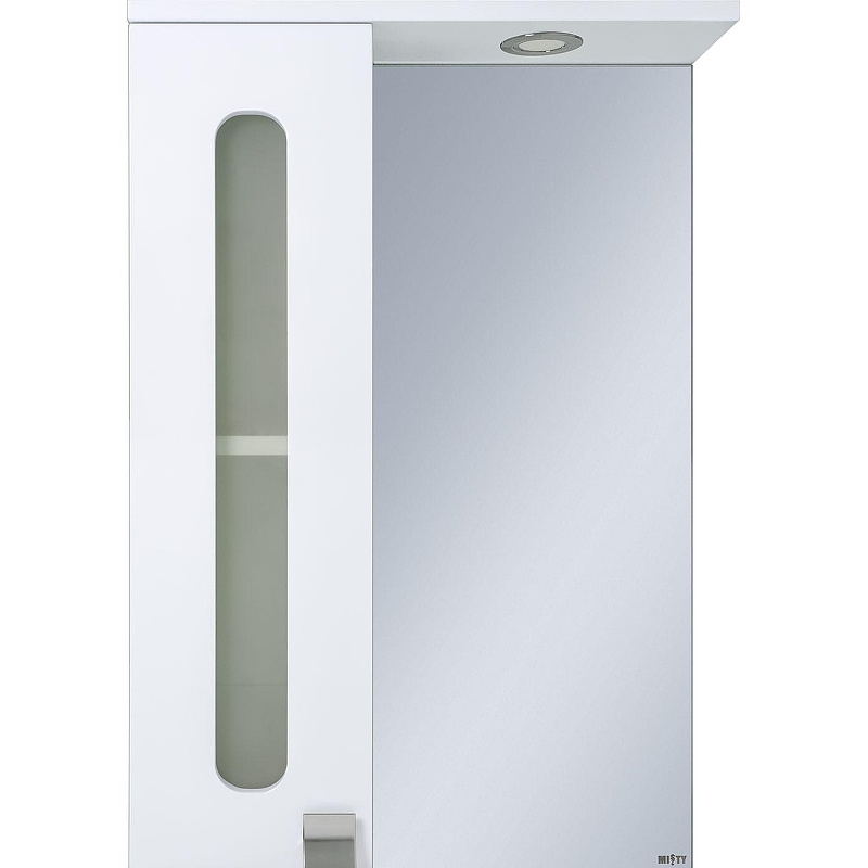 Зеркало со шкафом Misty Урал 50 L Э-Ура-04050-021Л с подсветкой Белое
