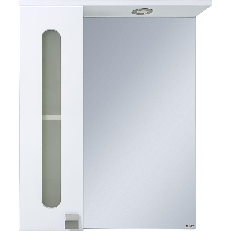 Зеркало со шкафом Misty Урал 60 L Э-Ура-04060-021Л с подсветкой Белое