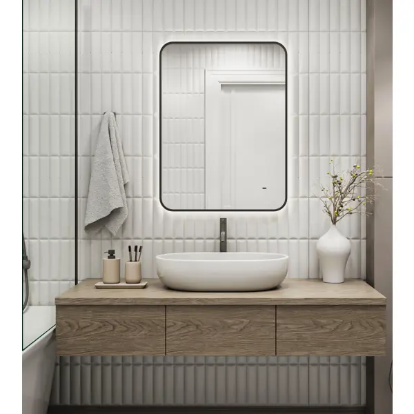 Зеркало в ванную комнату Luster 60x80 см с подсветкой