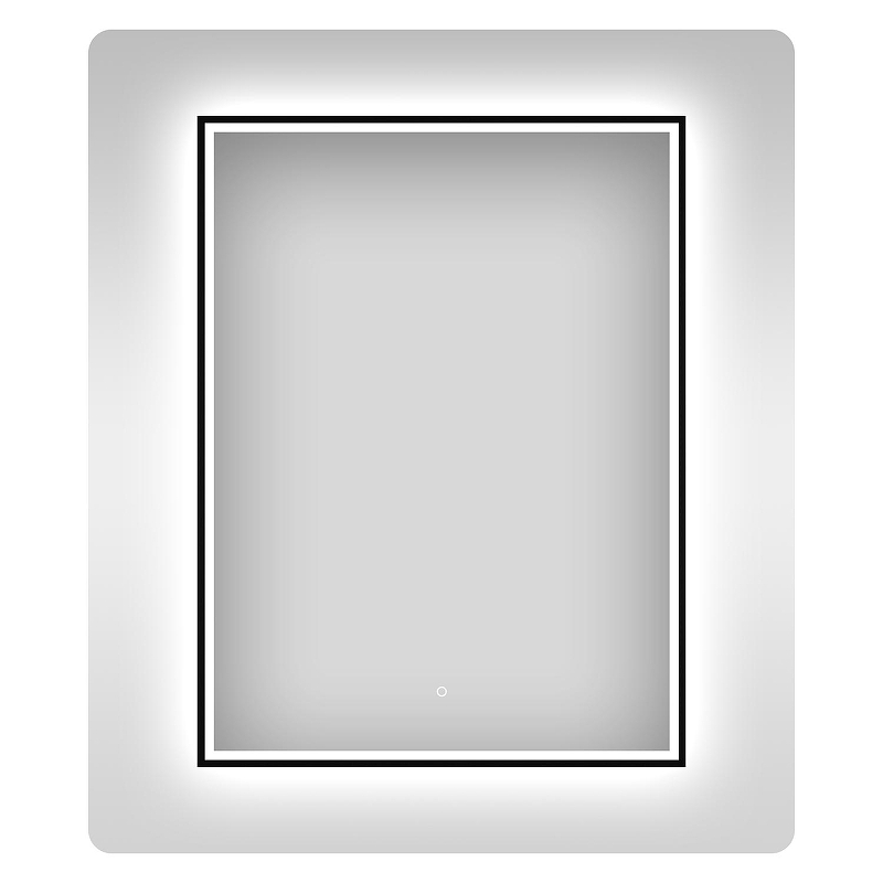 Зеркало Wellsee 7 Rays' Spectrum 40 172201100-172201110 с подсветкой цвет Черный матовый с сенсорным выключателем