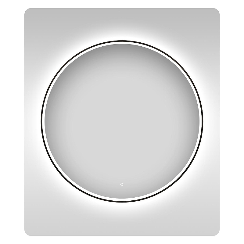 Зеркало Wellsee 7 Rays' Spectrum 60 172200200 с подсветкой цвет Черный матовый с сенсорным выключателем