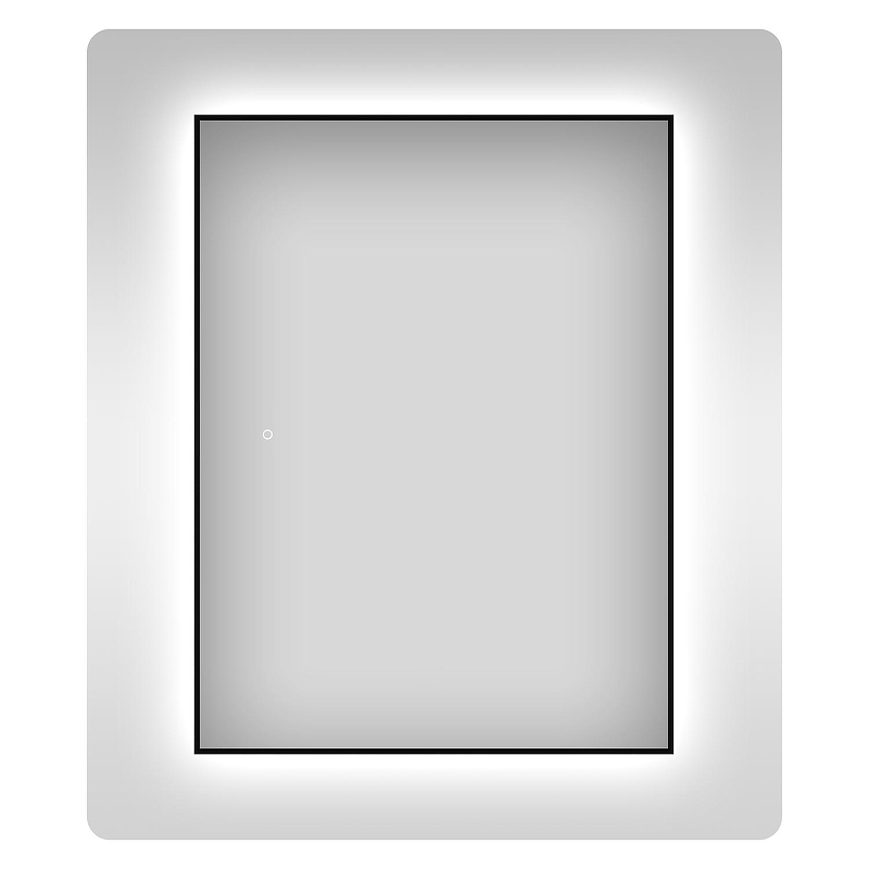 Зеркало Wellsee 7 Rays' Spectrum 70 172200980-172200990 с подсветкой цвет Черный матовый с сенсорным выключателем