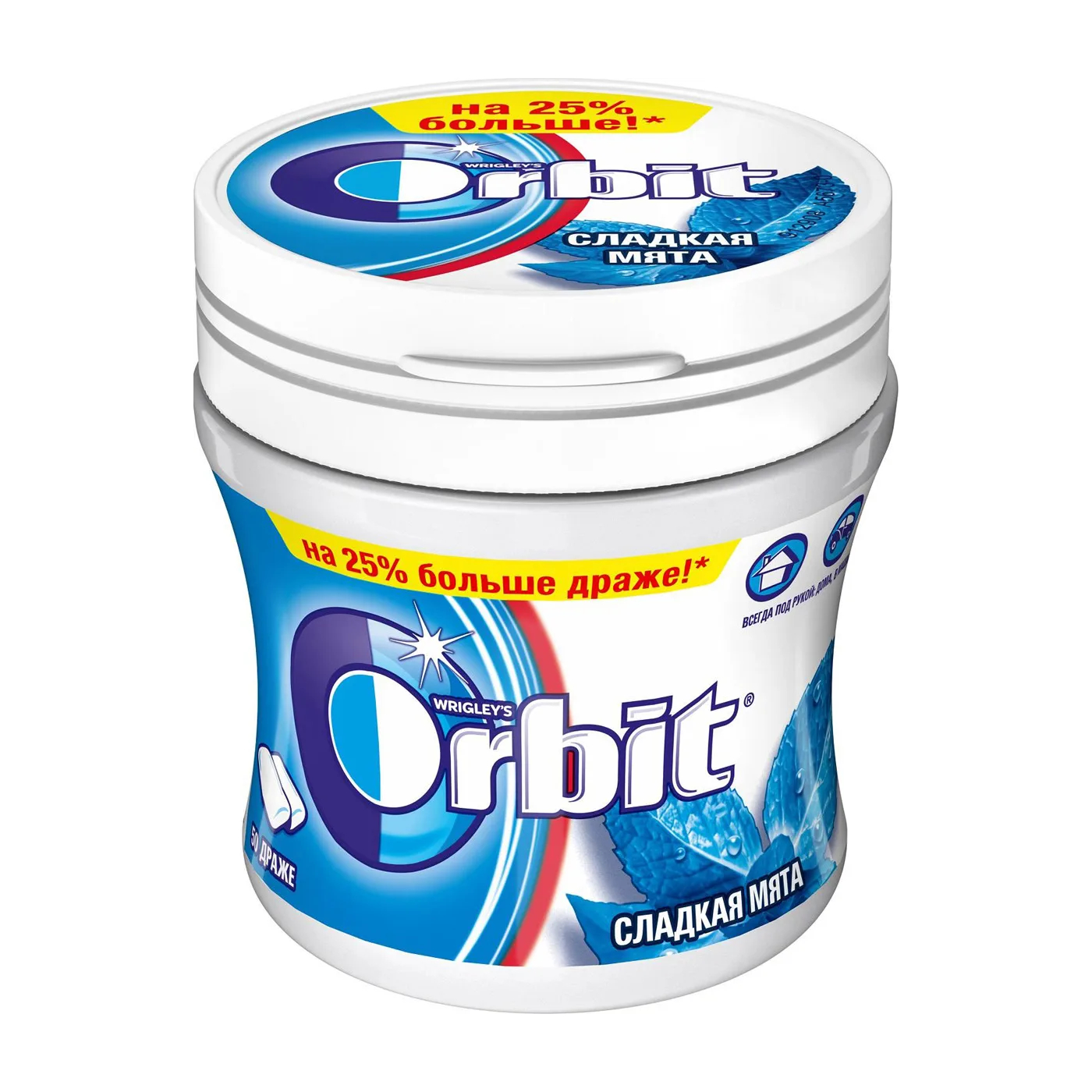 Жевательная резинка Orbit Сладкая мята, без сахара, 68 г