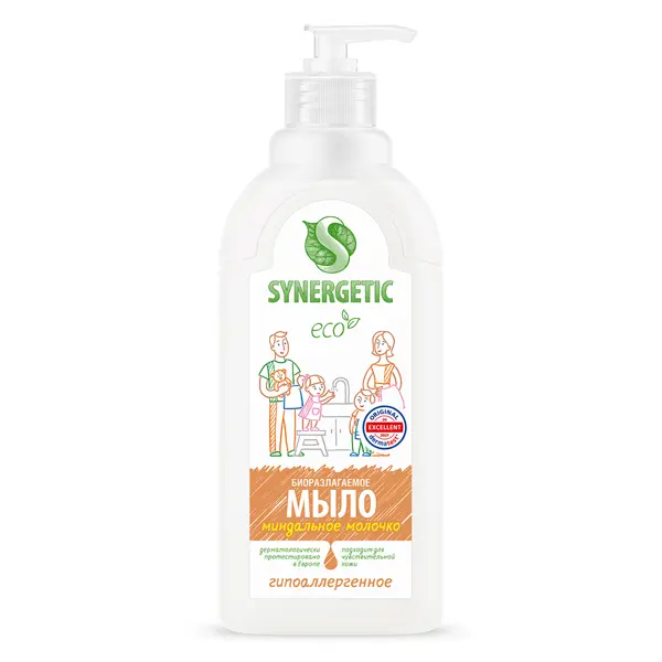 Жидкое мыло для рук Synergetic миндаль 500 мл