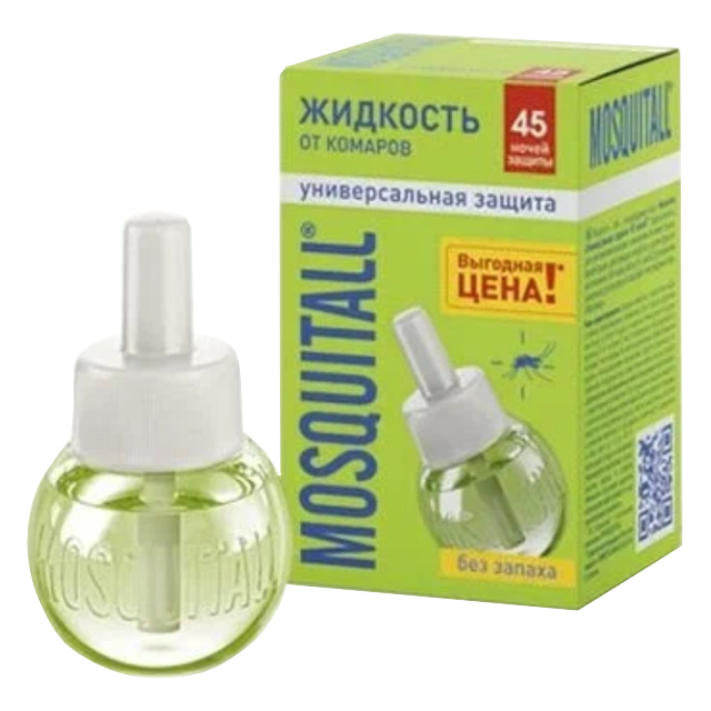 жидкость для фумигатора MOSQUITALL Универсальная защита от комаров 45 ночей