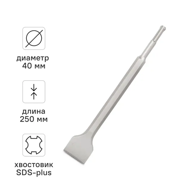 Зубило лопаточное SDS Plus Vira 40x250 мм